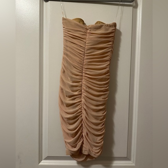 NWT Babyboo Julieta sand color mini dress| size XS - Picture 6 of 6